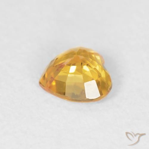 9,17 ctw natürlicher Mittel Orange-Gold Saphir, Herz, VVS-VS