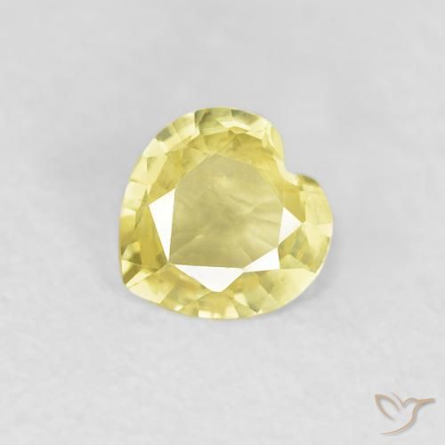 0.34ct Natürlicher hellgelb Saphir, Herz, VVS-VS
