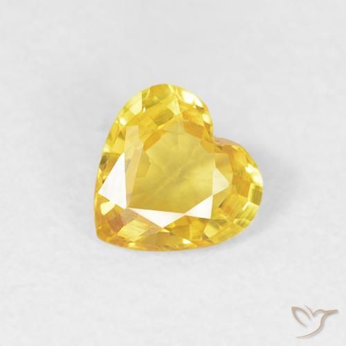 0.36ct Natürlicher Golden Saphir, Herz, VVS-VS