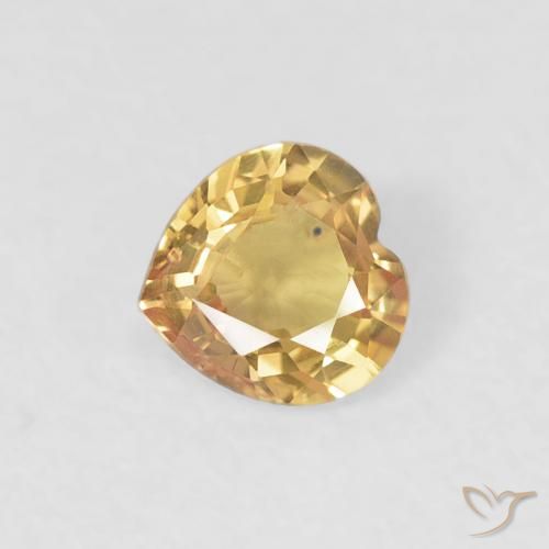 0.39ct Natürlicher Golden Saphir, Herz, VVS-VS