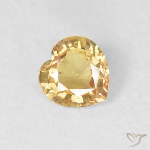 9,17 ctw natürlicher Golden Saphir, Herz, VVS-VS