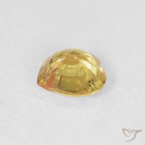 9,17 ctw natürlicher Golden Saphir, Herz, VVS-VS