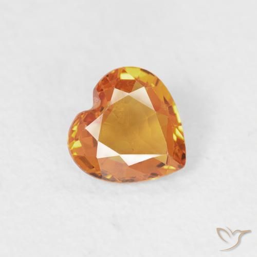9,17 ctw natürlicher Aprikose Orange Saphir, Herz, VS
