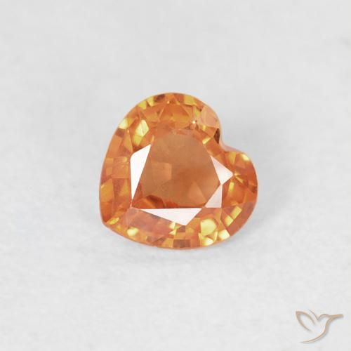9,17 ctw natürlicher Mittelorange Saphir, Herz, VS