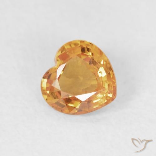 9,17 ctw natürlicher Orange-Gold Saphir, Herz, VS