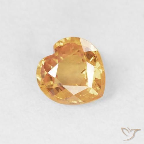 9,17 ctw natürlicher Orange-Gold Saphir, Herz, VS