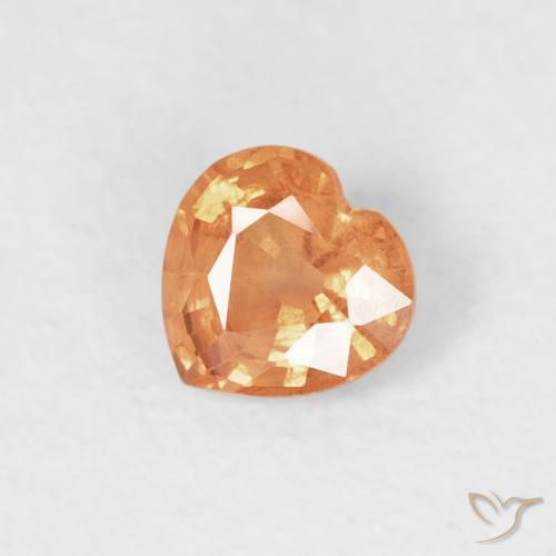 9,17 ctw natürlicher Mittelorange Saphir, Herz, VS-SI
