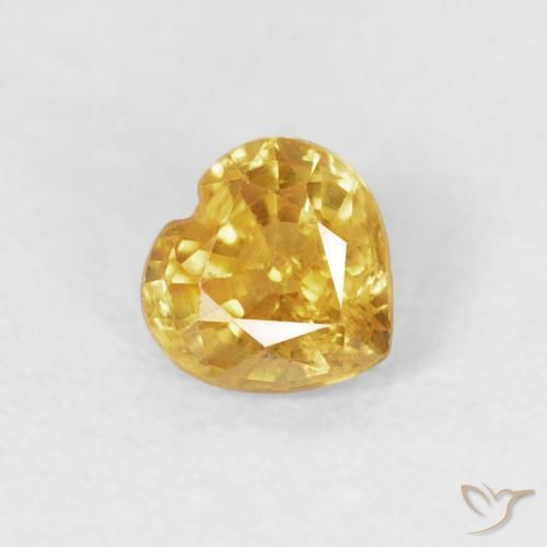 0.44ct Natürlicher Golden Saphir, Herz, VS-SI, Photo A