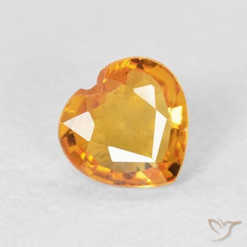 9,17 ctw natürlicher Orange-Gold Saphir, Herz, VVS