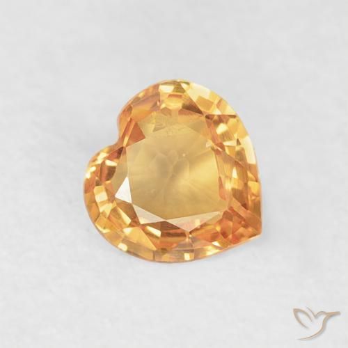 0.33ct Natürlicher Orange-Gold Saphir, Herz, VVS