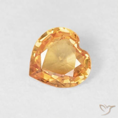 9,17 ctw natürlicher Orange-Gold Saphir, Herz, VVS