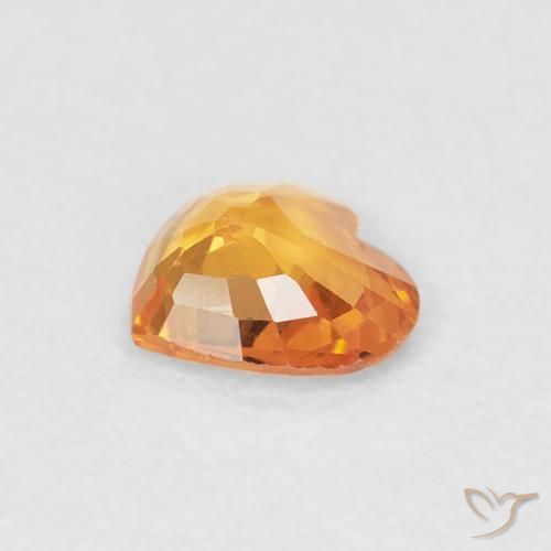 9,17 ctw natürlicher Tiefes Orange-Gold Saphir, Herz, VVS-VS