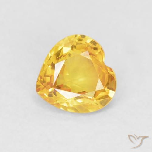 0.44ct Natürlicher gold-orange Saphir, Herz, VVS-VS
