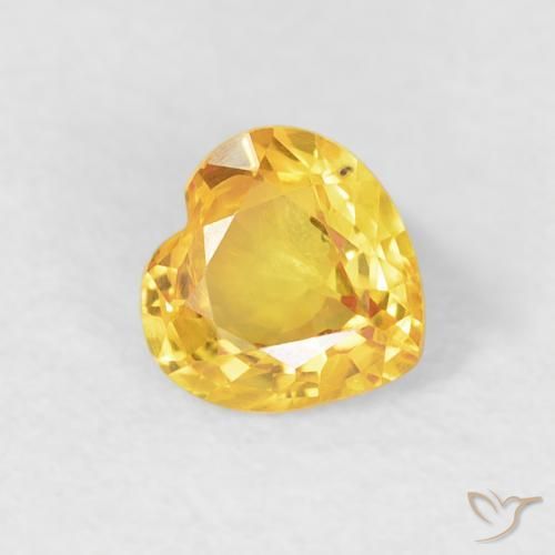 9,17 ctw natürlicher gold-orange Saphir, Herz, VVS-VS