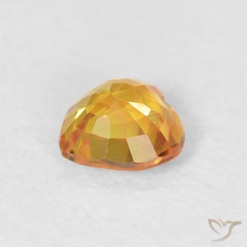 9,17 ctw natürlicher gold-orange Saphir, Herz, VVS-VS
