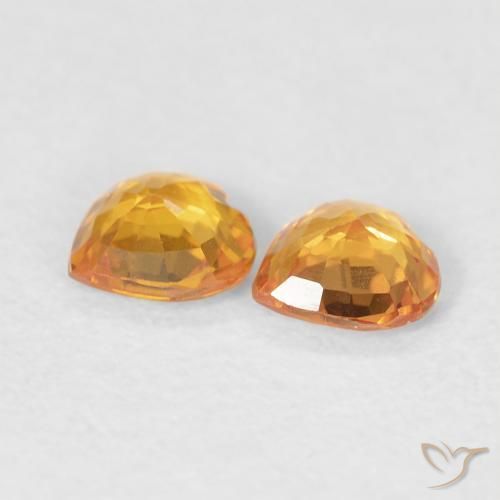 0.69 ct natürliche Mittelorange Saphir-Edelsteine, Herz, VVS-VS