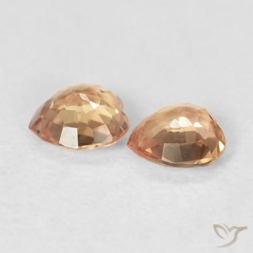 0.77 ct natürliche Pfirsich-Golden Saphir-Edelsteine, Herz, VVS-VS