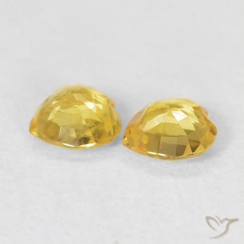 0.75 ct natürliche Mittelgelb Saphir-Edelsteine, Herz, VVS-VS