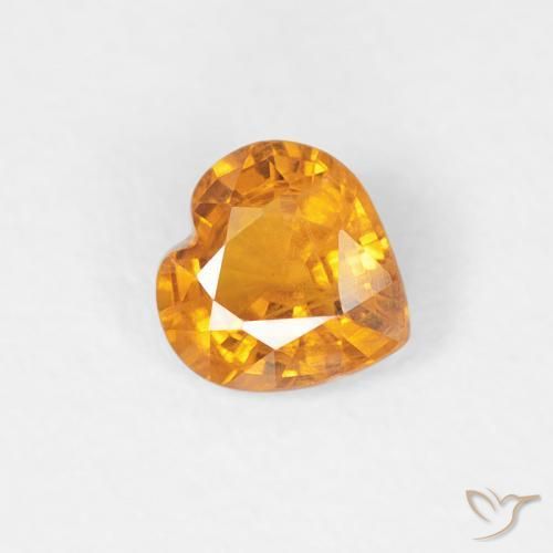 9,17 ctw natürlicher Mittelorange Saphir, Herz, VS-SI