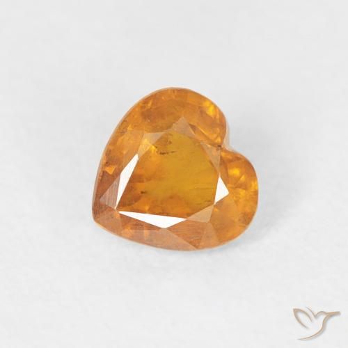 9,17 ctw natürlicher Amber Orange Saphir, Herz, VS-SI