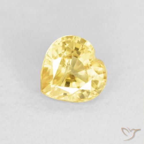 0.46ct Natürlicher Mittelgelb Saphir, Herz, VS-SI