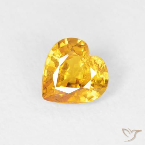 0.40ct Natürlicher Golden Saphir, Herz, VS-SI