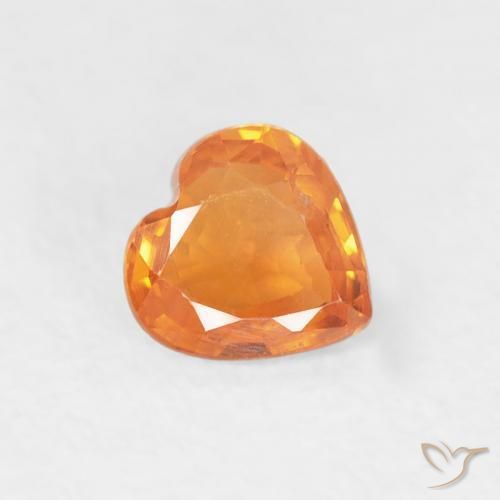 9,17 ctw natürlicher hellorange Saphir, Herz, VS