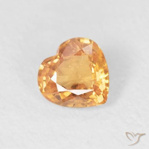 9,17 ctw natürlicher hellorange Saphir, Herz, VS