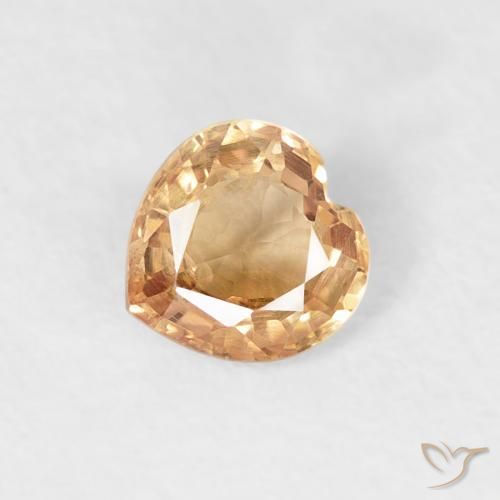 0.46ct Natürlicher Mittelorange Saphir, Herz, VS
