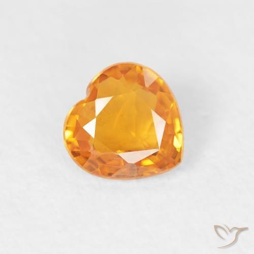 9,17 ctw natürlicher Aprikose Orange Saphir, Herz, VS