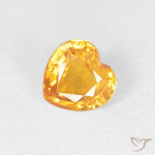 9,17 ctw natürlicher Mittelorange Saphir, Herz, VS