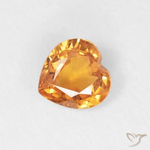 0.40ct Natürlicher Aprikose Orange Saphir, Herz, VS, Photo A