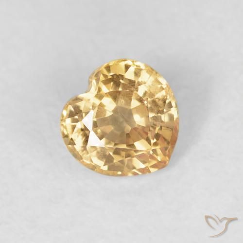 0.51ct Natürlicher Golden Saphir, Herz, VS
