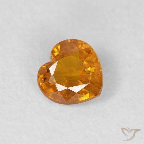 9,17 ctw natürlicher Aprikose Orange Saphir, Herz, VS