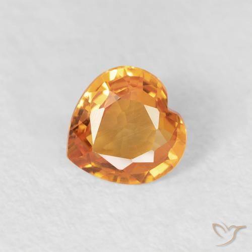 9,17 ctw natürlicher Mittelorange Saphir, Herz, VVS