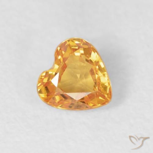 9,17 ctw natürlicher Mittelorange Saphir, Herz, VVS