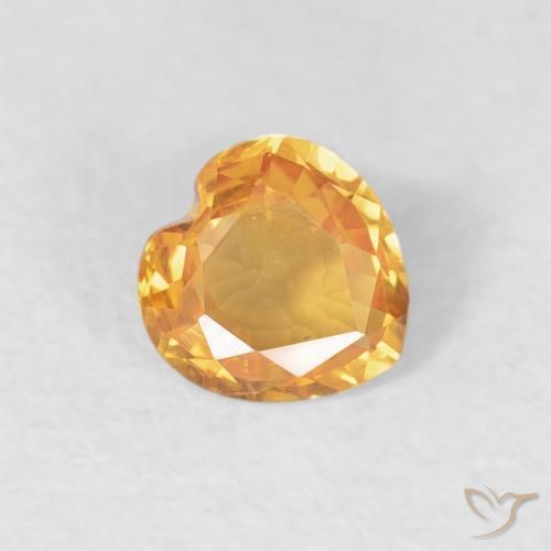 9,17 ctw natürlicher Orange-Gold Saphir, Herz, VVS