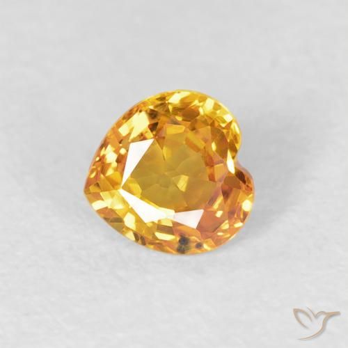 9,17 ctw natürlicher Orange-Gold Saphir, Herz, VVS