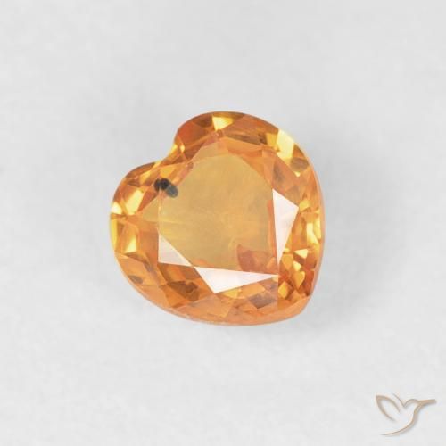 9,17 ctw natürlicher hellorange Saphir, Herz, VVS-VS