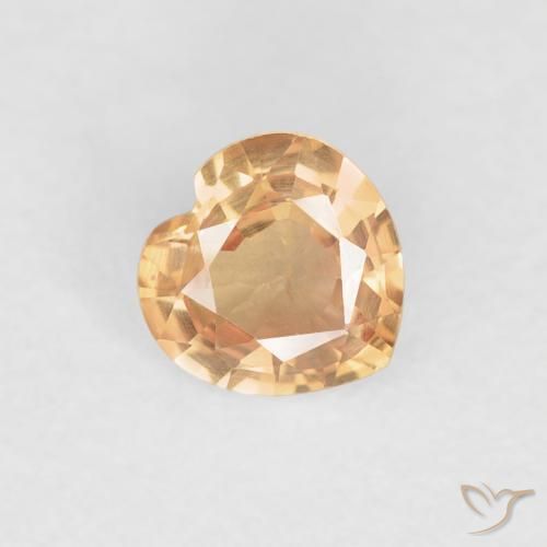 0.40ct Natürlicher Golden Saphir, Herz, VVS