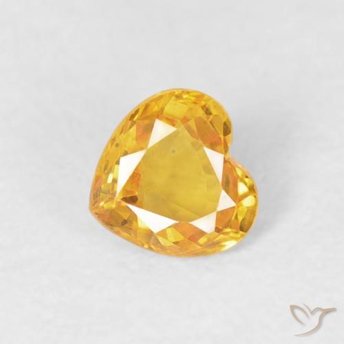 9,17 ctw natürlicher Mittleres Gold Saphir, Herz, VVS