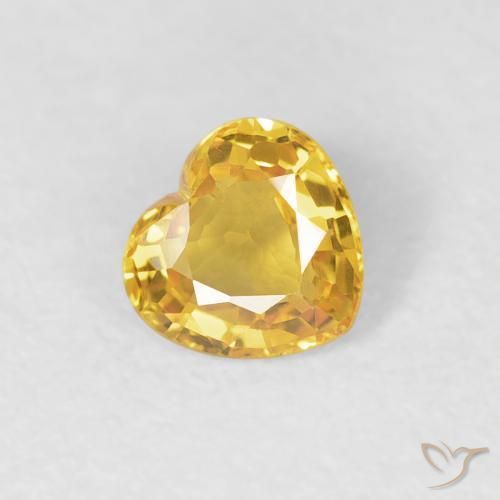 0.38ct Natürlicher Golden Saphir, Herz, VVS