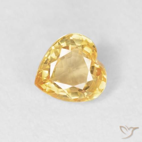 9,17 ctw natürlicher Hell Gold Saphir, Herz, VVS