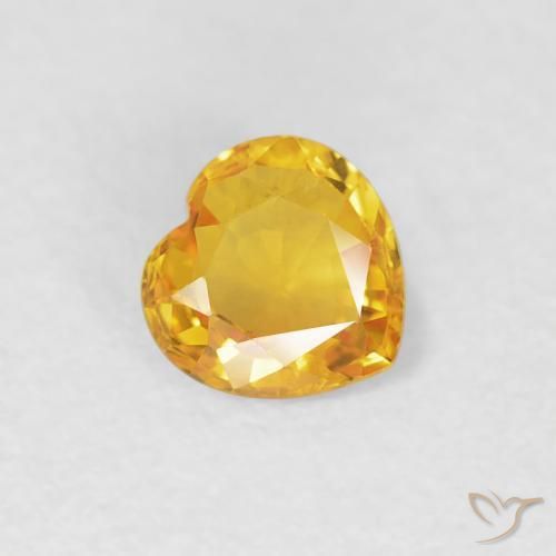 9,17 ctw natürlicher gold-orange Saphir, Herz, VVS