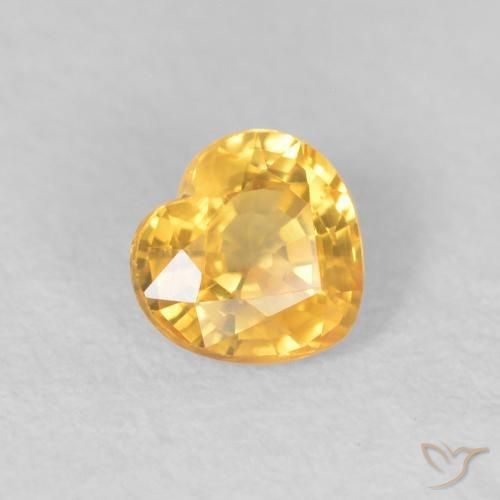 9,17 ctw natürlicher Mittleres Gold Saphir, Herz, VS