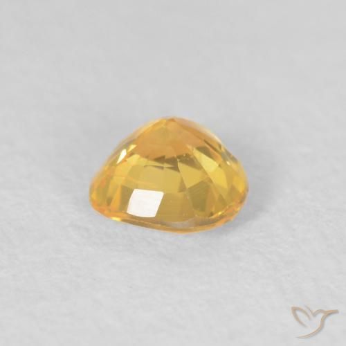 9,17 ctw natürlicher Mittleres Gold Saphir, Herz, VS