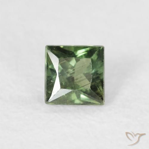 0.20ct Natürlicher dunkelgrün Saphir, Quadrat, VS