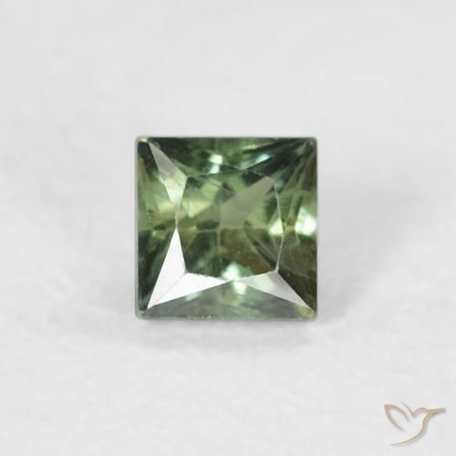 0.24ct Natürlicher dunkelgrün Saphir, Quadrat, VS