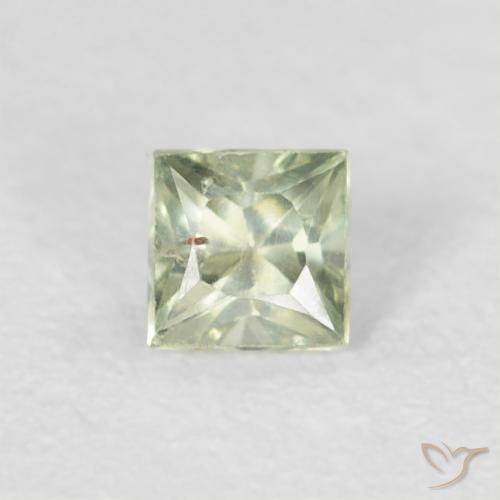 0.24ct Natürlicher Sehr helles Grün Saphir, Quadrat, VS
