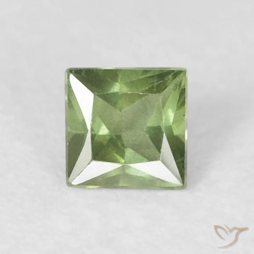 0.40ct Natürlicher Waldgrün Saphir, Quadrat, VS